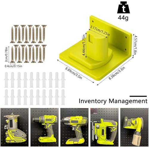 5 Pack Tool Holder Compatible with Ryobi 18V Wall Mount Plastic (5 Pack)
