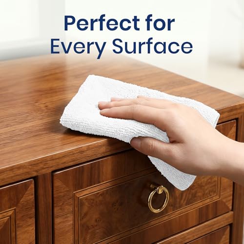 Microfiber Cleaning Cloth Roll (75 Count (Pack of 1) / White)