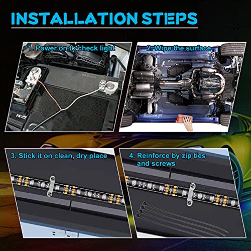 Car Underglow Lights Chasing Color (6PCS)