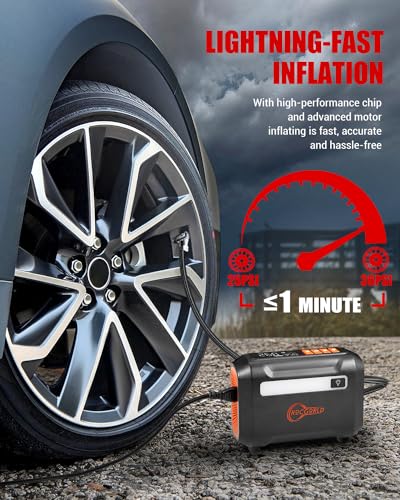 R8 Tire Inflator Portable Air Compressor (Orange)