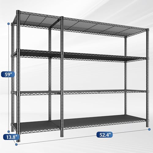 52.4" W Storage Shelves (13.78"D x 52.36"W x 59"H)