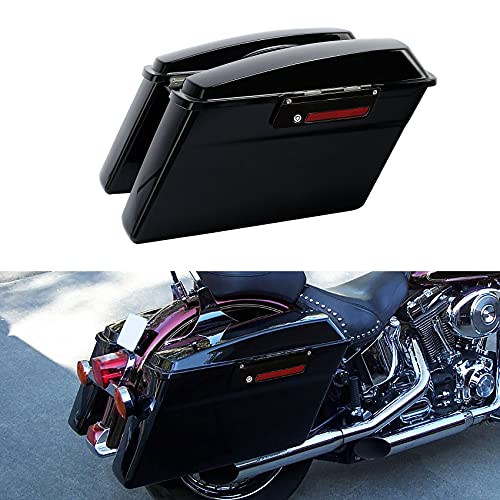 Motorcycle Saddle bags Hard Saddlebags For Harley Touring 1993 (Vivid Black W/ Black Latches# / Standard)
