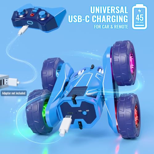Fast Direct Charging Remote Control Car with LED (Blue)