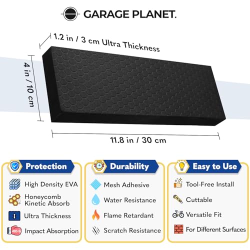 WP01 Garage Wall Protector for Car Door (Black / 4 Pack)