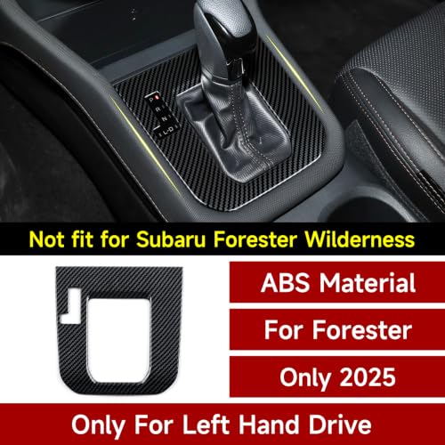 ABS Carbon Fiber Center Console Gear Shift Panel Trim Only for 2025 Subaru Forester Decal Accessories (Gear Shift Decal)
