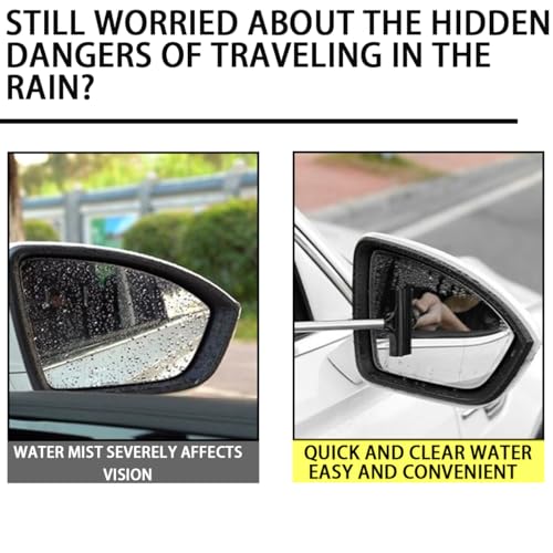 38.6 Inch Telescopic Side Mirror Glass Squeegee (Gray)