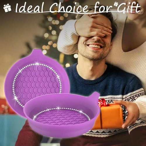 2 PCS Car Cup Coasters (Purple*2PCS / With Diamonds)