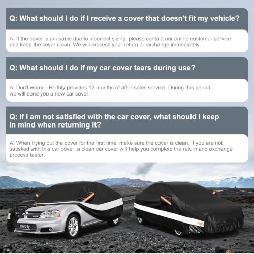 10 Layers Sedan Car Cover Custom Fit for Dodge Avenger (Black Gray / Custom Fit for Dodge Avenger)
