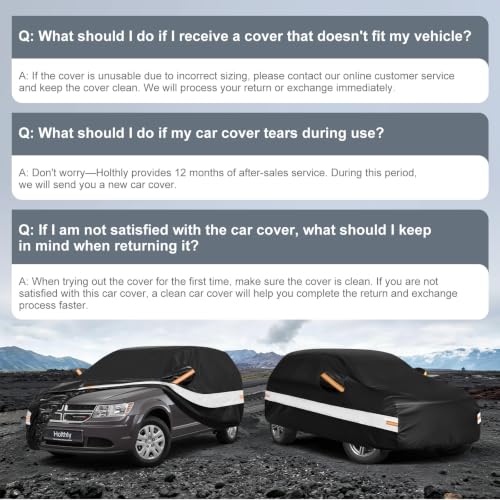 10 Layers SUV Car Cover Custom Fit for Dodge Journey (Black Gray / Custom Fit for Dodge Journey)