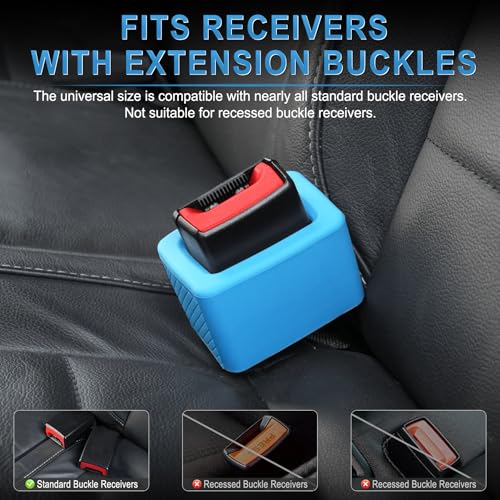 2PCS Seat Belt Buckle Holder (Blue)
