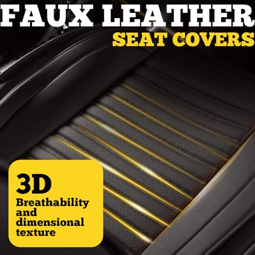 Front Car Seat Covers (Black+Red / Front)