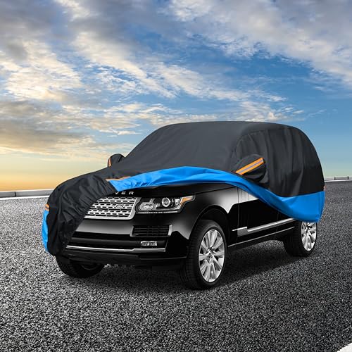 Car Cover Waterproof All Weather Outdoor Fit SUV Length 181 (3 SUV Car Cover / S2-Fit suv Length 181-190 inch)