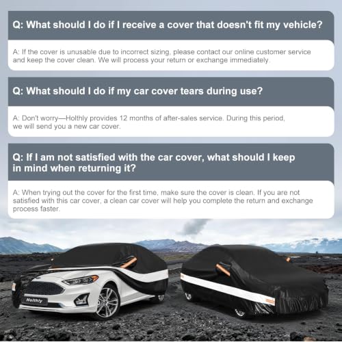 10 Layers Sedan Car Cover Custom Fit for Ford Fusion (Black Gray / Custom Fit for Ford Fusion)