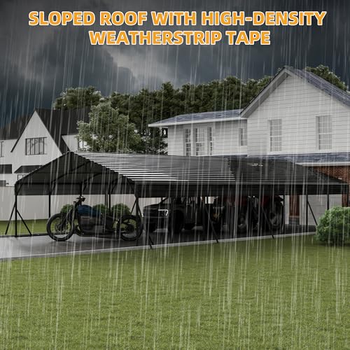 20' x 40' x 8.5' Heavy Duty Metal Carport with Galvanized Steel Roof (20x40 FT Upgrade)