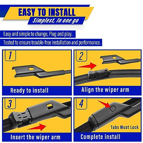 3 Wipers Fits Chevrolet Trax 2013 (26"+14"+10")