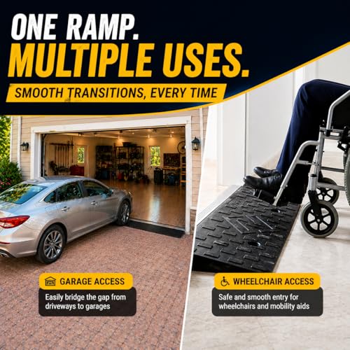 2 Pack 4'' Rise Rubber Curb Ramp (4" H)