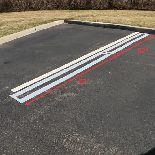 Parking Lot Line Stencil (2 Piece Pack of 4 in x 8 ft Line Stencil total 16 ft)
