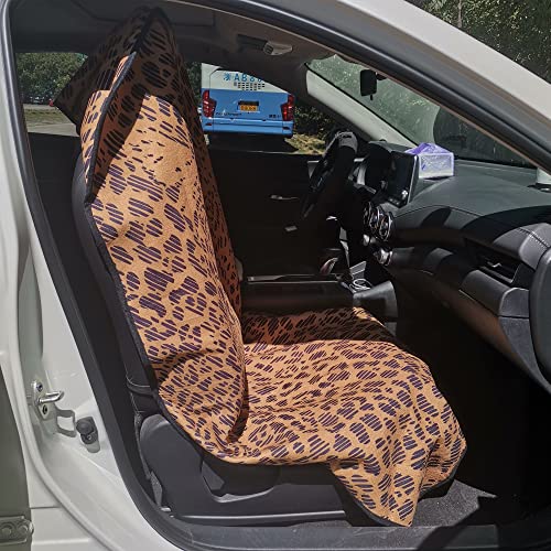 Car Seat Cover Protector Front Seats (2Pcs Front Seat Towel / Leopard)