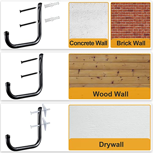 Wall Hooks for Garage Garden (8''-4pcs)