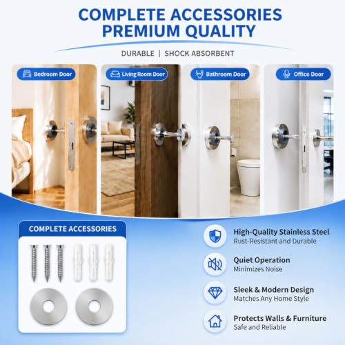 Wall Door Stopper (Silver)