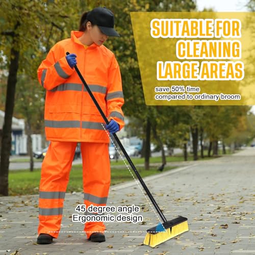 10 Pack 18 Inch Push Broom Bulk (Yellow)