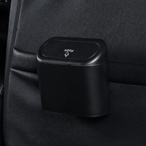 Car Trash Can with Lid (1 Black)