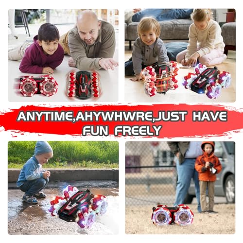 Gesture Sensing RC Stunt Car (Light Red)
