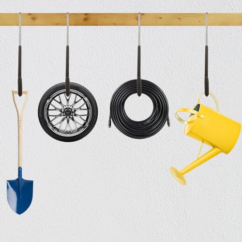 16 Pack Rafter Hooks Heavy Duty Rafter Hanger Vinyl Coated Large S Hooks for Hanging Ladder Bike Hangers Garage Storage Organizer