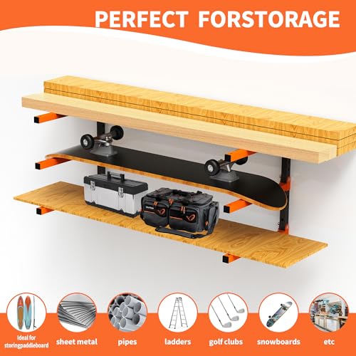 Heavy Duty Wall Mounted Lumber Storage Rack (4pack)