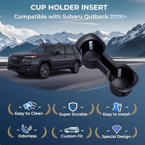 Center Console Cup Holder Inserts for Subaru Outback 2026 (Fits for Subaru Outback 2026+)