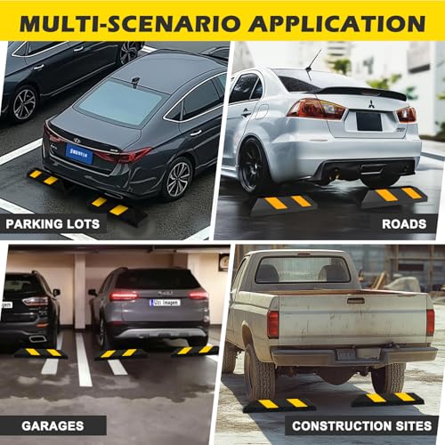20" Rubber Parking Curb Stop (20 inch-(4 Pack))