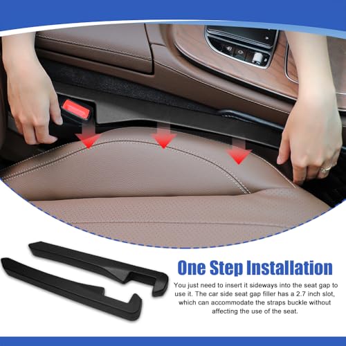 2PCS Car Seat Gap Filler (Black)