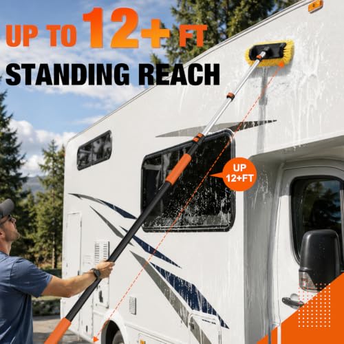12FT Car Wash Brush with Long Handle (12FT)