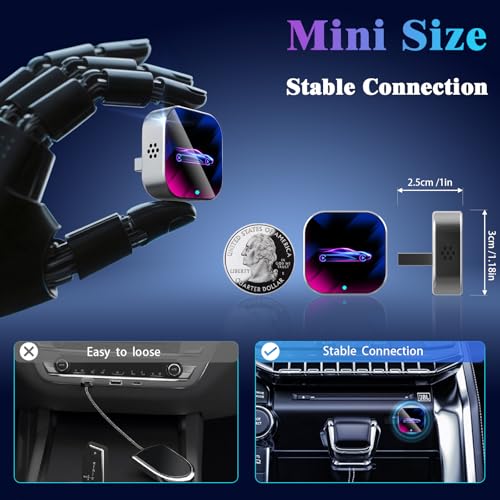 2026 Wireless CarPlay Adapter Upgrade Wired CarPlay to Wireless (Multicolor)