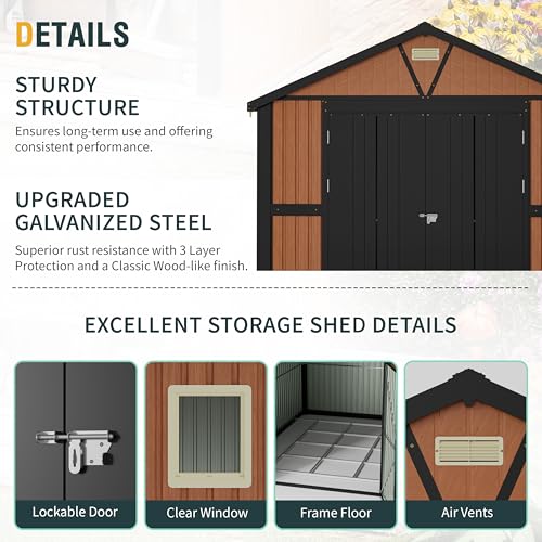 10x12 Ft Outdoor Storage Shed (10x12 FT/Base)