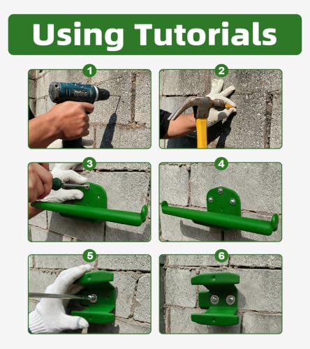 Backpack Blower Rack with Tube Hook (Green 1 Pack)