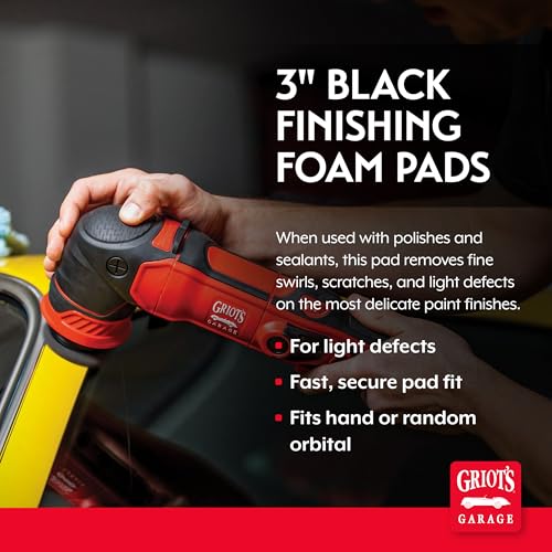 3" Black Foam Finishing Pads for Car Polishing and Detailing (3" Pads (Set of 3) / 3" (Set of 3))