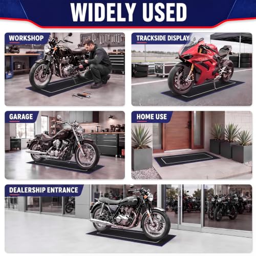 Motorcycle Garage Mat Non Slip (Basic Style / 78 X 31 Inch)