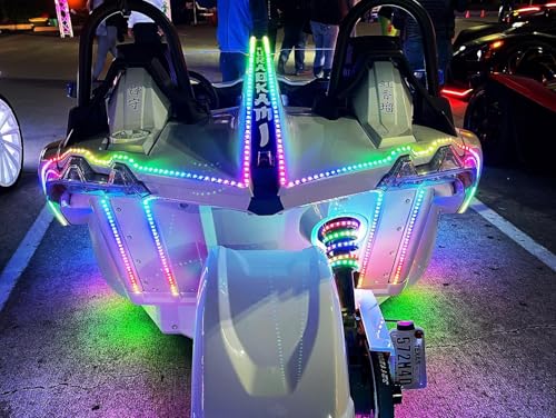 4PCS 2FT Tinted Chasing Light Strips Fits Slingshot Car Truck SUV (4PCS 2FT Tinted Light Strips)