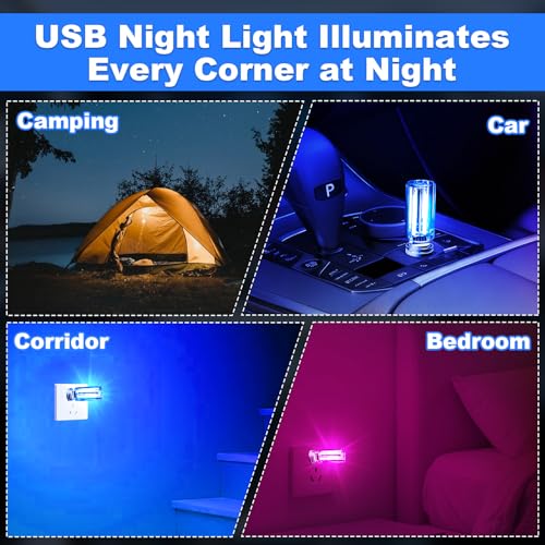 4 PCS Car USB Lights