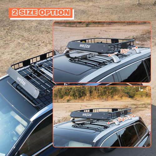 54" x 34" x 6" 200lb Heavy Duty Roof Rack Carrier Basket with Waterproof Bag (54" x 34" x 6")