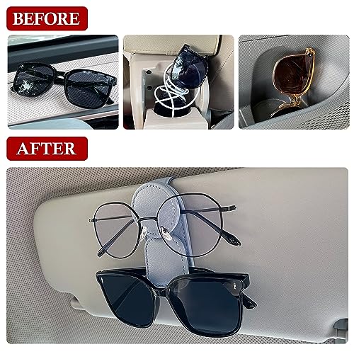 Sunglasses Holder for Car Visor (gray / 1 Pack)