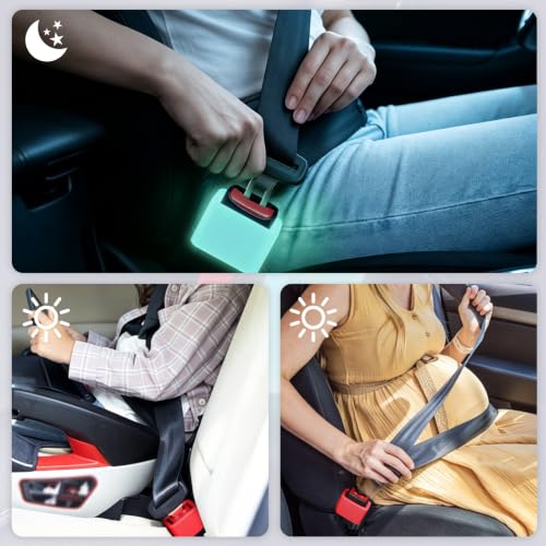 2PCS Seat Belt Buckle Holder (Fluorescent Blue)