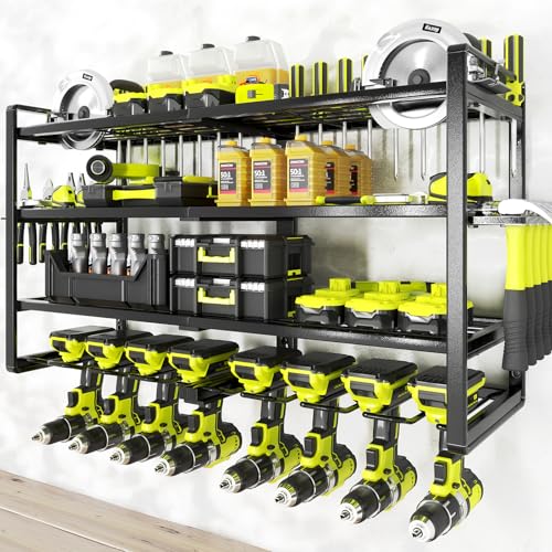 Power Tool Organizer (4-Layer 8-Drill Cordless / black)