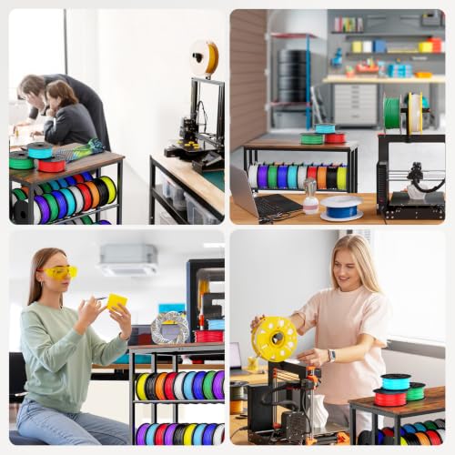 3D Printer Filament Cart (4-Tier Double-Row Rack)