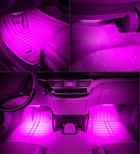 4PCS 48 LED Car Interior Lights (Pink 48 Lights)