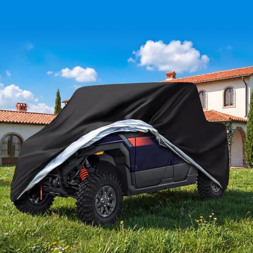 UTV Cover Heavy Duty 300D Waterproof Outdoor Storage 4 (up to 157"L (Black))