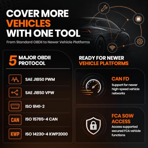 FX6100 Bidirectional OBD2 Scanner (Blcak)