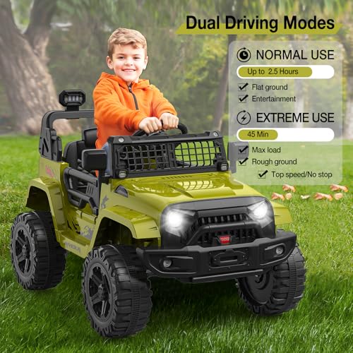 12V Kids Electric Ride On Truck Car w (Green)