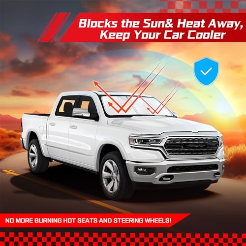 Windshield Sun Shade for Dodge Ram 1500 2019 (for Dodge Ram 1500 2019-2026 2027)